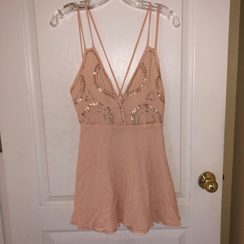 Deep V, Back Out Skater Dress
